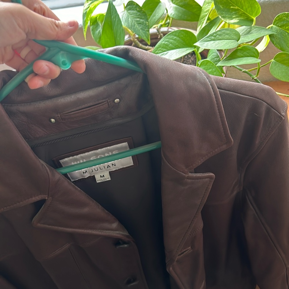 Wilson leather coffee brown leather jacket